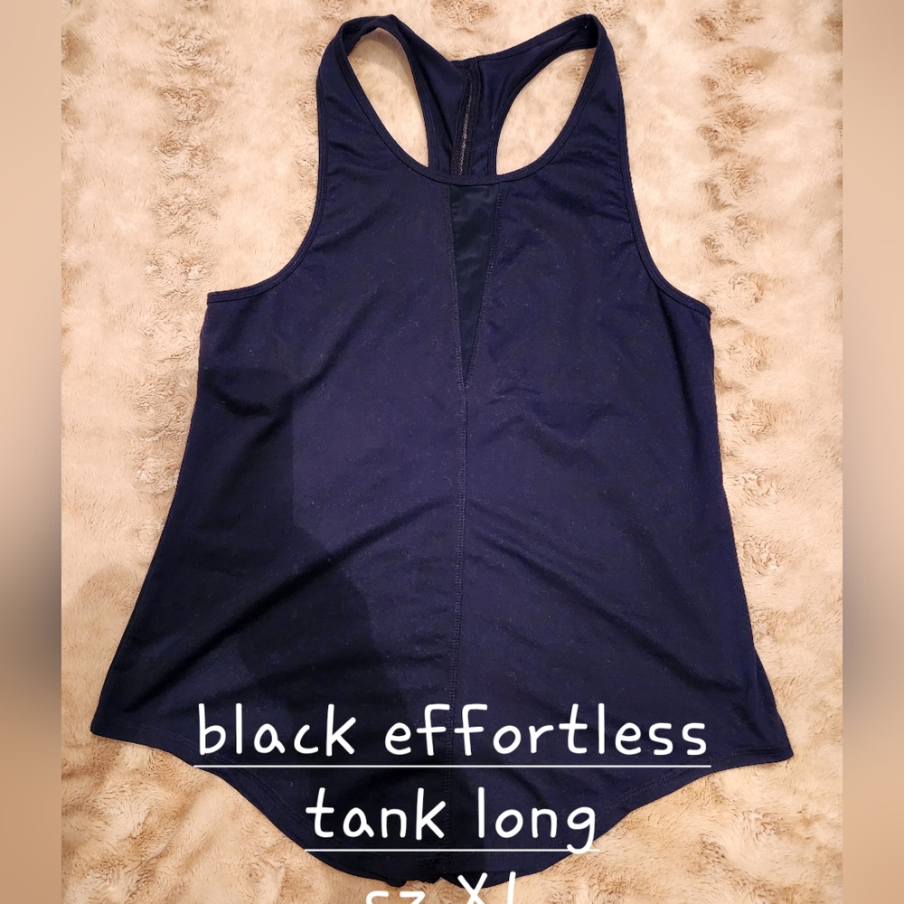 Zyia black effortless tank sz XL